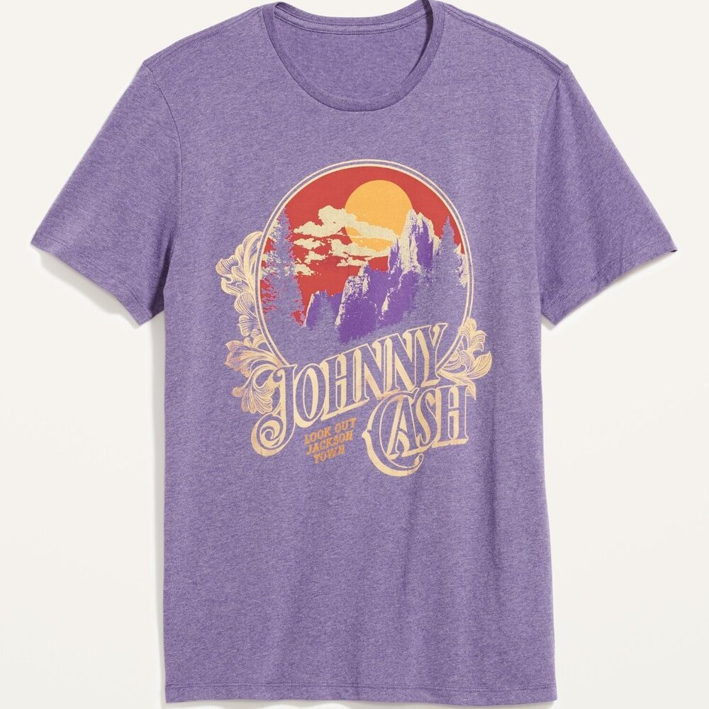 Johnny Cash "Look Out Jackson Town" Graphic T-shirt Size XS NEW